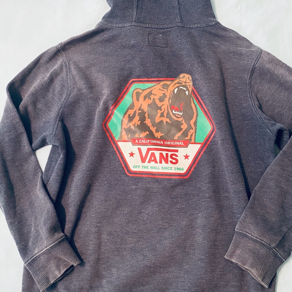 Vans Navy Hoodie with Bear Graphic